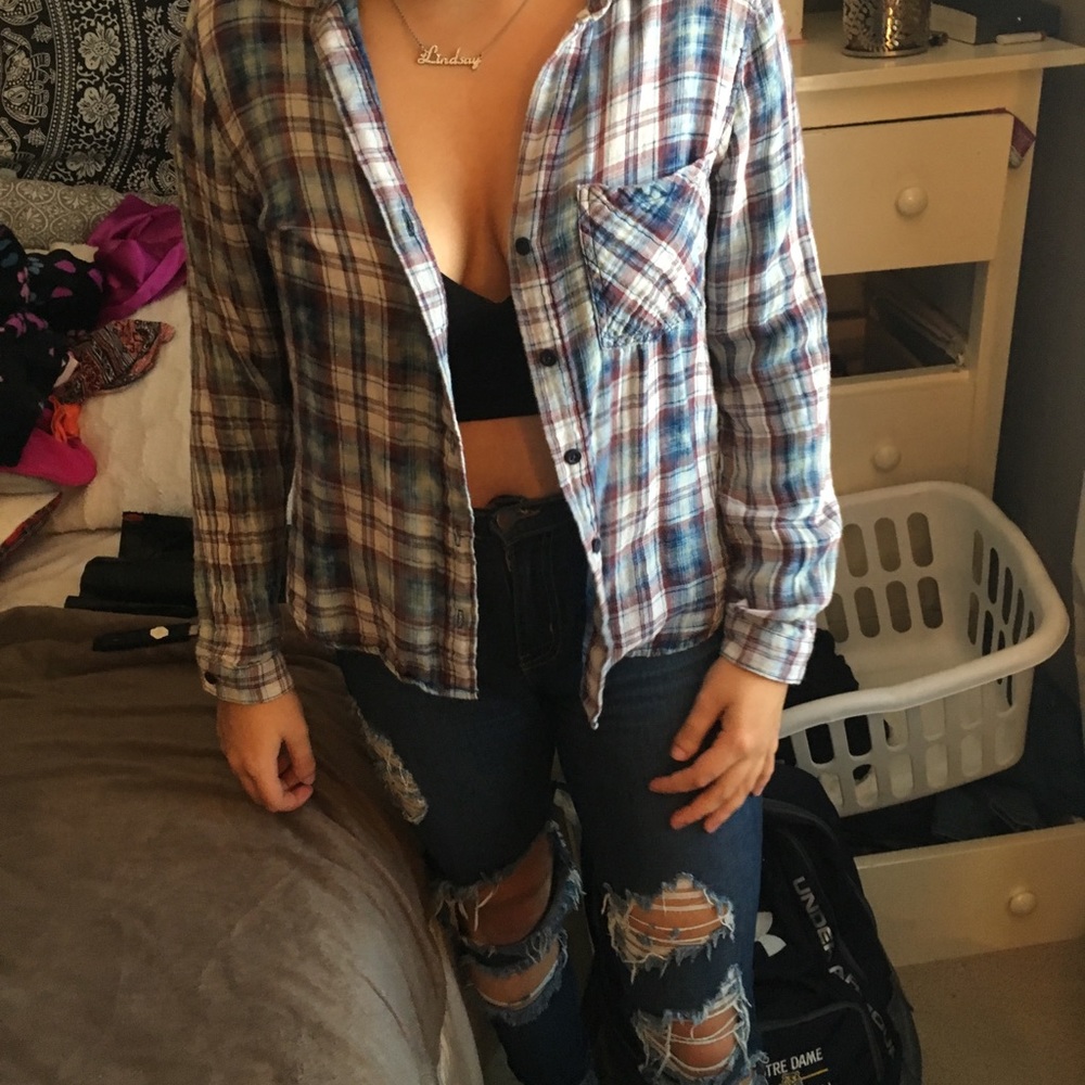 blue and red flannel!